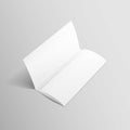 White Trifold Brochure Leaflet Zigzag Folded Flyer Royalty Free Stock Photo