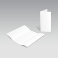 White Trifold Brochure Leaflet Zigzag Folded Flyer Royalty Free Stock Photo