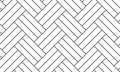 White triple herringbone parquet floor seamless pattern with diagonal panels