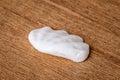 White tropic sea shell living in the Australian Ningaloo reefs lying on wooden underground