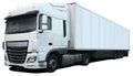 White truck DAF XF Euro 6. Royalty Free Stock Photo