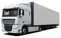 White truck DAF XF. Royalty Free Stock Photo