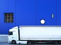 White truck in a factory