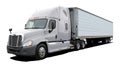 White truck freightliner cascadia. Royalty Free Stock Photo