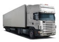 White truck Scania. Royalty Free Stock Photo