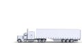 White truck for transportation. logistics and transportation concept