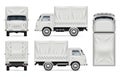 White truck vector mockup on white Royalty Free Stock Photo