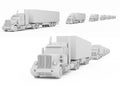 White trucks Royalty Free Stock Photo