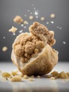 White truffle, Tuber magnatum, highly prized edible fungus, cinematic advertising photography Royalty Free Stock Photo