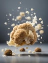 White truffle, Tuber magnatum, highly prized edible fungus, cinematic advertising photography Royalty Free Stock Photo