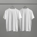 White TShirt Mockup Blank Apparel Front Back Clothing Design Royalty Free Stock Photo