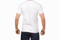 White Tshirt on Young Man Royalty Free Stock Photo
