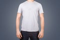 White Tshirt on Young Man Royalty Free Stock Photo