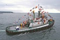 White Tugboat , sails to start of race