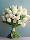 White tulip beauty wedding bouquet flower for special people on best moment day Royalty Free Stock Photo