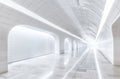 White Tunnel With Long White Wall