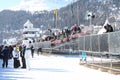 White turf grandstand Royalty Free Stock Photo