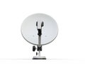 White TV satellite dish - front view Royalty Free Stock Photo