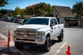 white typical American Dodge RAM 2500 pickup truck