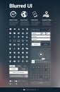 White UI kit on blurred background Royalty Free Stock Photo