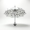 Black Dotted Umbrella On White Background