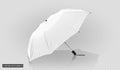 White umbrella isolated on virtual transparency grid background