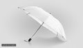 White umbrella isolated on virtual transparency grid background Royalty Free Stock Photo