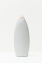 White unbranded plastic shampoo cream conditioner bottle isolated object item