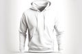 white unisex hoodie mockup hoodie with pocket front isolated on white background