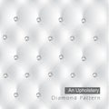 White upholstery diamond pattern background vector Royalty Free Stock Photo