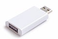 White usb flash drive isolated on the white background. Neural network ai generated Royalty Free Stock Photo