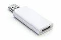 White usb flash drive isolated on the white background. Neural network ai generated Royalty Free Stock Photo