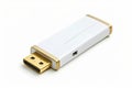 White usb flash drive isolated on the white background. Neural network ai generated Royalty Free Stock Photo