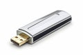 White usb flash drive isolated on the white background. Neural network ai generated Royalty Free Stock Photo