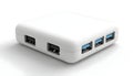 White USB Hub 3D Render Royalty Free Stock Photo