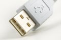 White USB plug showing the icon Royalty Free Stock Photo