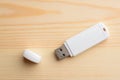 USB stick with cap Royalty Free Stock Photo