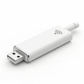 White usb wi fi adapter with antenna and wireless signal icon isolated on white background Royalty Free Stock Photo