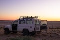 White Ute at Sunset in the Tirari Desert