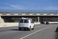 White Van entering Akron