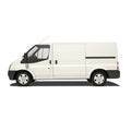 White Van Isolated