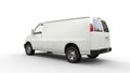 White Van - Side Back View Royalty Free Stock Photo