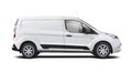 Ford Transit Connect white van isolated on white background Royalty Free Stock Photo