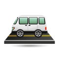 White van transport on road design