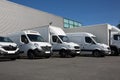 White van transportation truck park Royalty Free Stock Photo