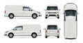 White van vector template. Royalty Free Stock Photo