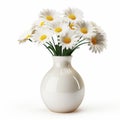 Photorealistic Daisy In Modern Ceramic Vase - Stock Photo Quality