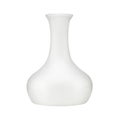 White vase isolated on white background with clipping path