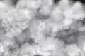 White vector cloudiness ,fog or smoke on dark checkered background