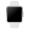 White vector concept model of the Apple Watch isolated on white Royalty Free Stock Photo